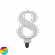 Svečka srebrna št. 8